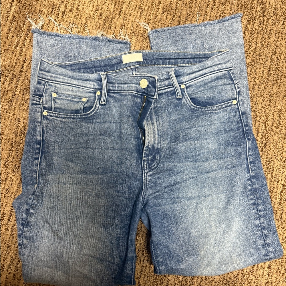 MOTHER Light Blue Ankle Jeans